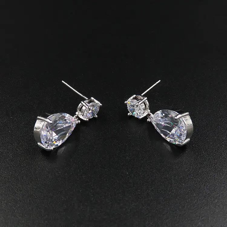 Bride headdress crown necklace three piece Earrings