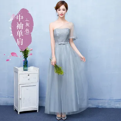 Bridesmaid Long Dress, Summer Dress,Evening Dress - Grey