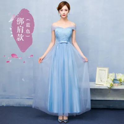 Bridesmaid Long Dress, Summer Dress,Evening Dress - Blue