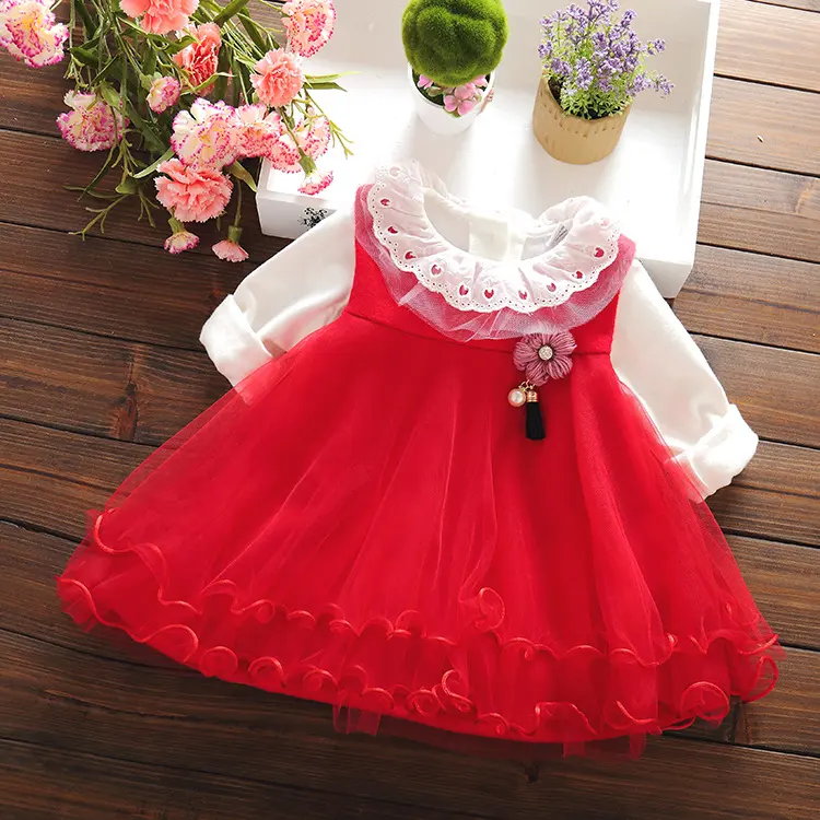 Kids Girls Dress Vest Autumn New Mesh Skirt Female