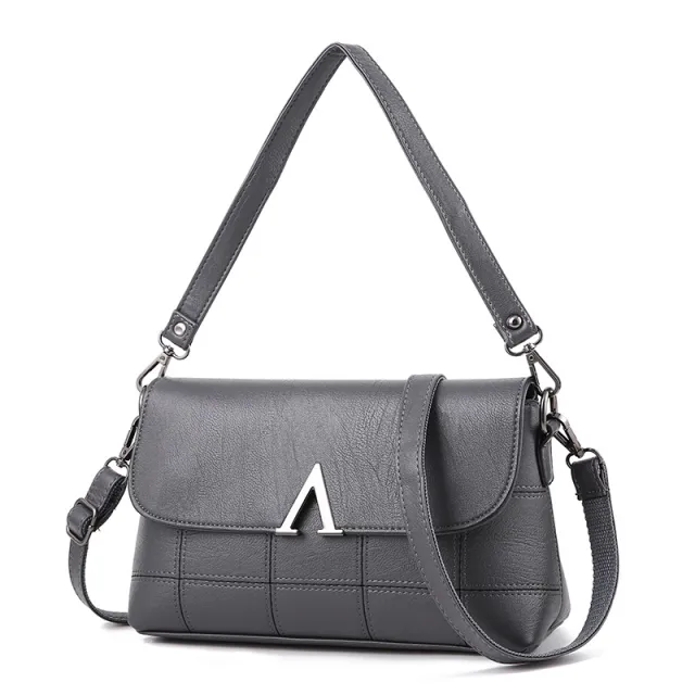 new fashion summer flip shoulder temperament mother package a package on behalf of middle aged woman Grey - Shop at LoveMi