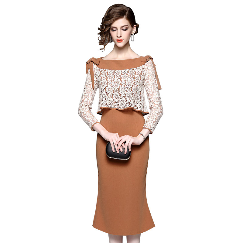 Lace Fishtail Midi Dress, picture 6 of 6