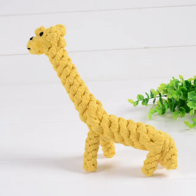 Pet cotton rope pet toy small dog bite giraffe new puppy toys - Shop at LoveMi