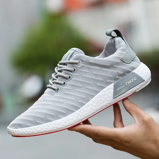 Spring and Autumn New Korean men's casual shoes men's shoes all match tide running shoes lazy shoes Gray - Shop at LoveMi