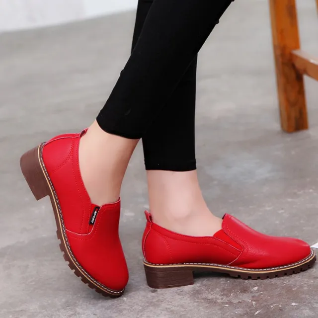 spring new ladies shoes Korean fashion single shoes Brock casual flat shoes Red - Shop at LoveMi