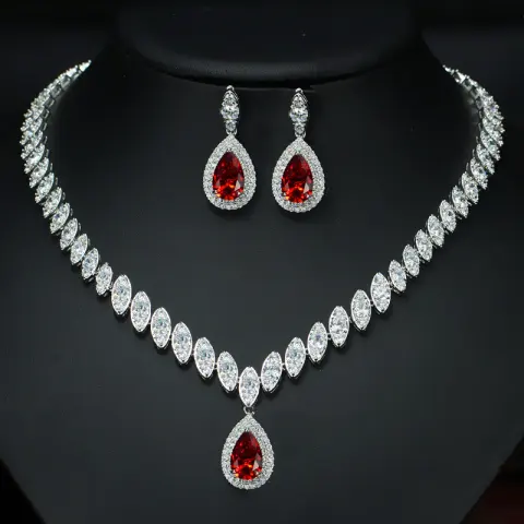 Korean in Two Piece AAA Zircon Jewelry Set