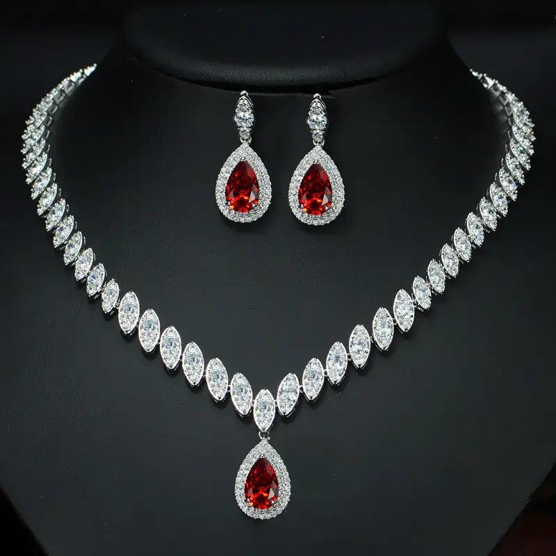 Korean in Two Piece AAA Zircon Jewelry Set