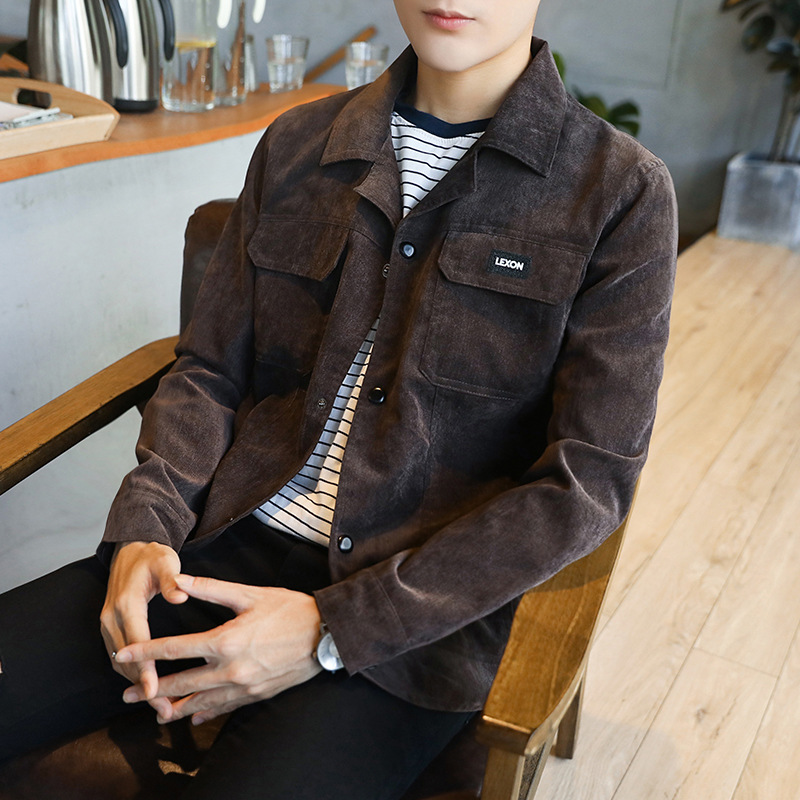 New men's slim casual jacket Korean version of the wild new trend men's thin coat