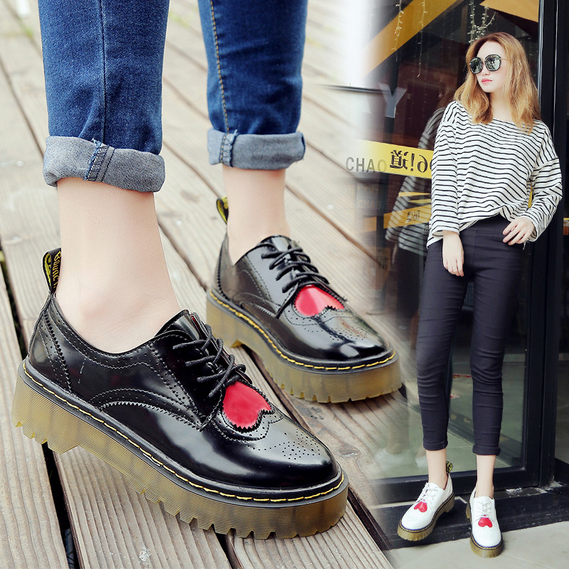 In the autumn of new Oxford school shoes all-match British style retro shoes female Korean students a tie