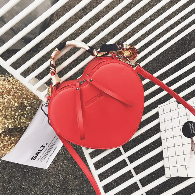 In The Autumn Of New Fashion Bags Handbag Shoulder Bag Peach Scarf Personality Satchel Red - Shop at LoveMi