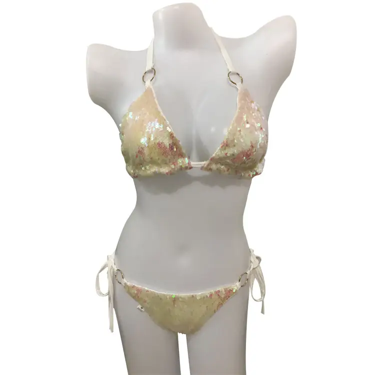 For The Cross-border Sexy Body Bra Strap Swimsuit Sequin Bikinis Suit With Explosion Models