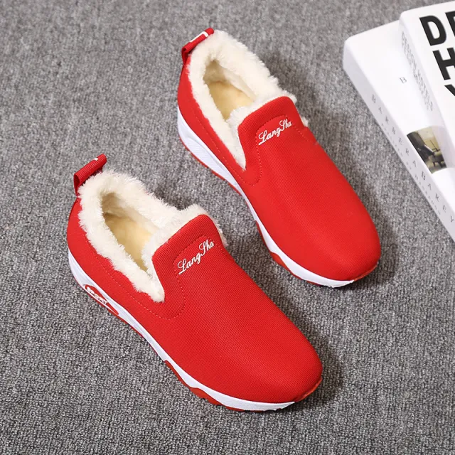 Women Canvas Shoes Youth Casual Shoes Comfortable High Heels канва обувь Red - Shop at LoveMi