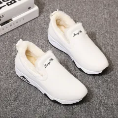 Women Canvas Shoes Youth Casual Shoes Comfortable High Heels канва обувь - White - View 1