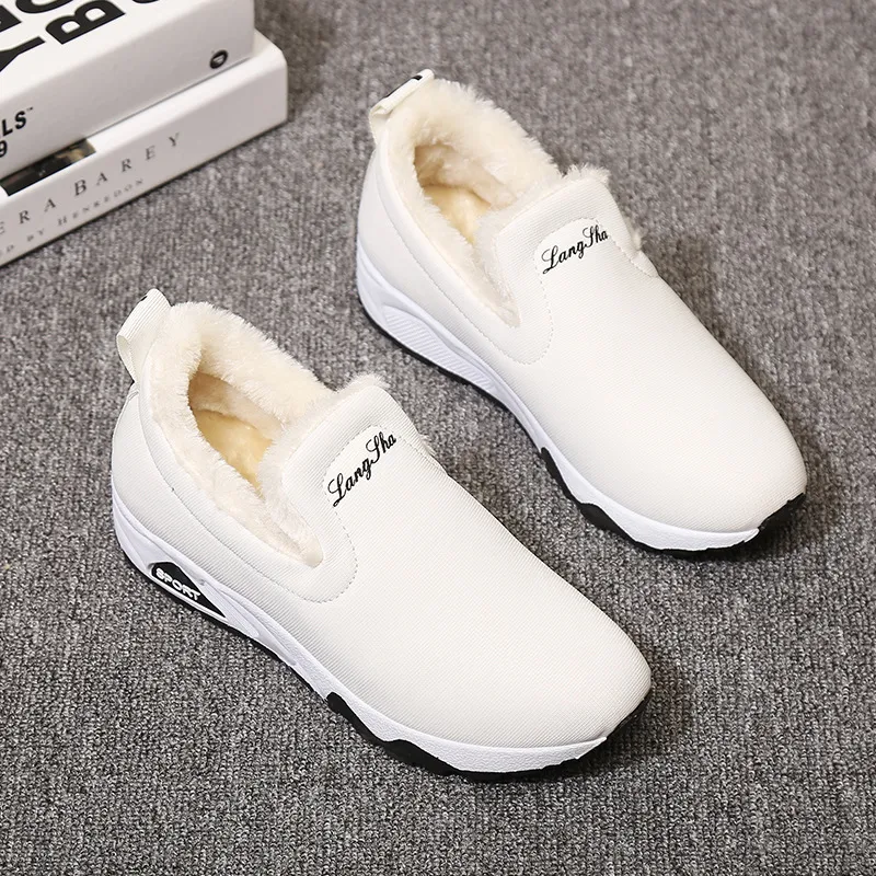 Women Canvas Shoes Youth Casual Shoes Comfortable High Heels канва обувь - White