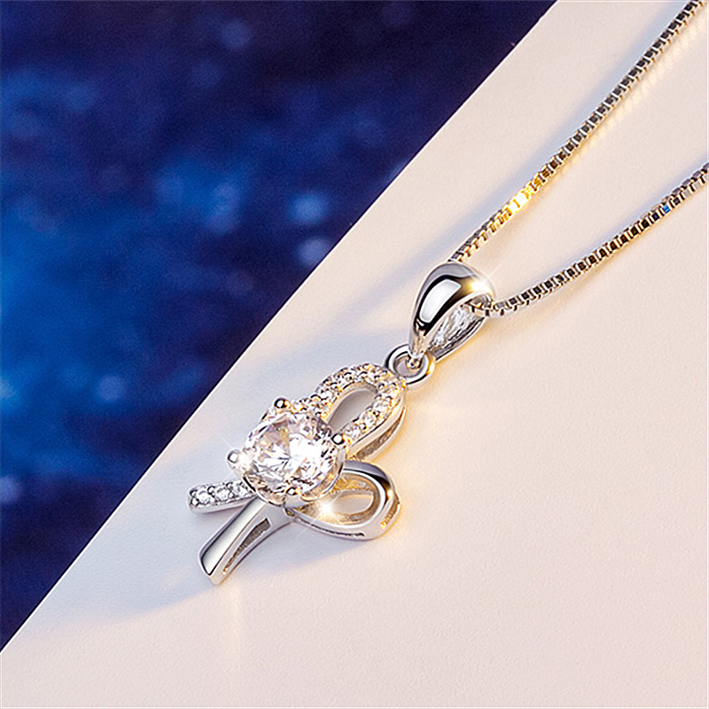 Butterfly Pendant Silver Necklace
