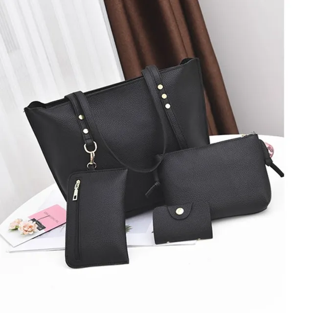 Foreign trade bag four set new winter bangalor Korean Fashion Handbag Purse Black - Shop at LoveMi