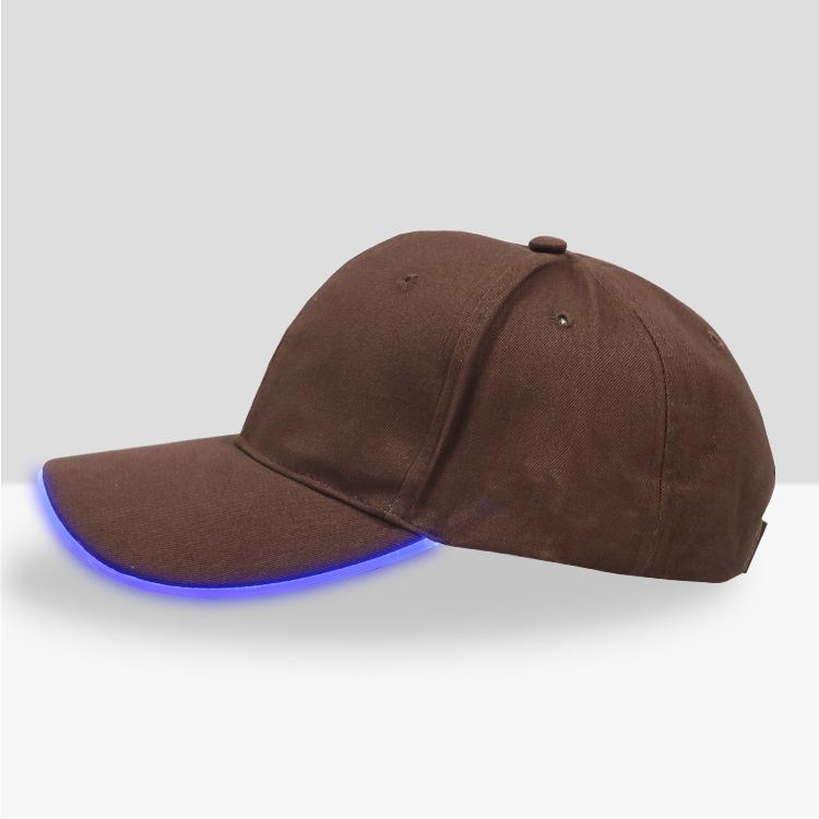 Brown cap blue light