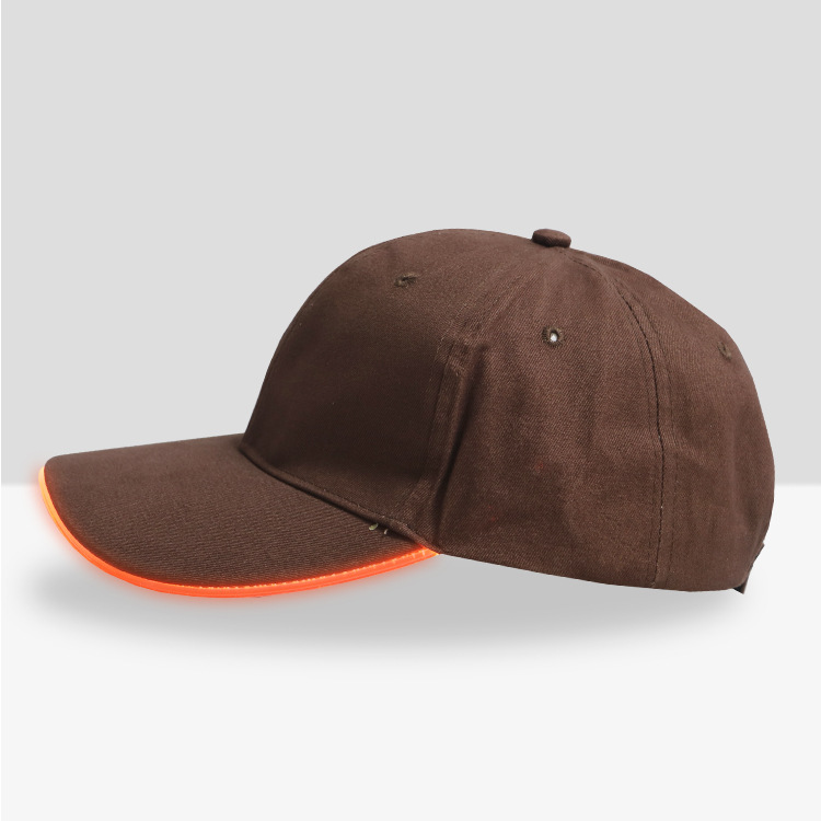 Brown hat orange light