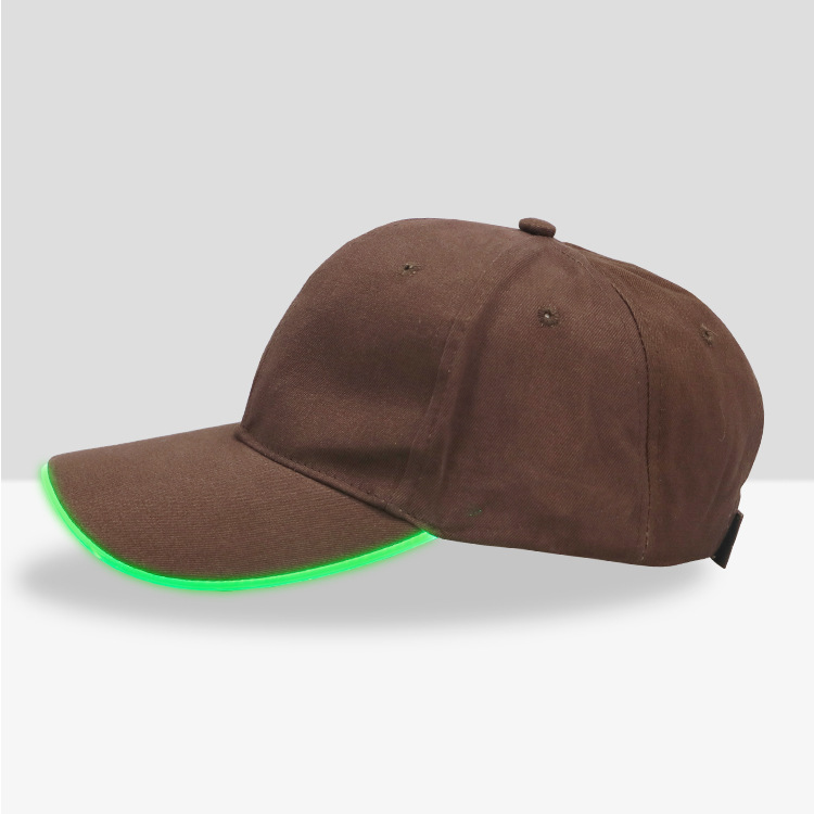 Brown cap green light