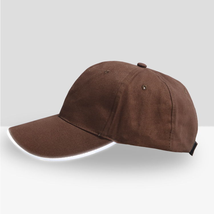 Brown hat white light