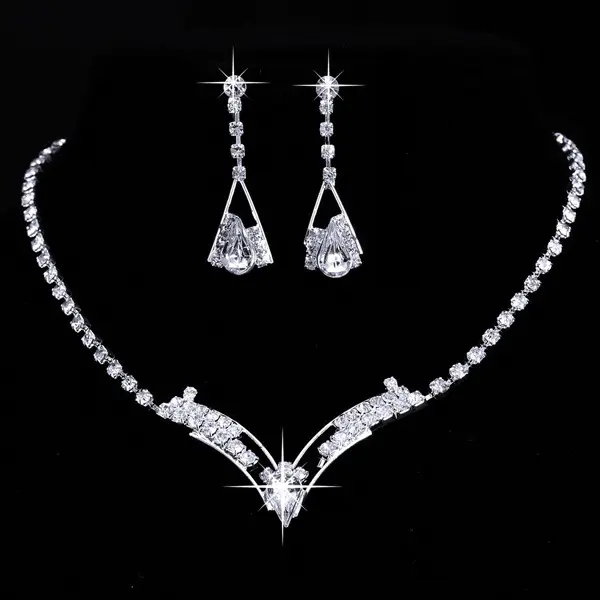Fashion Korean water drop, bride necklace, earring