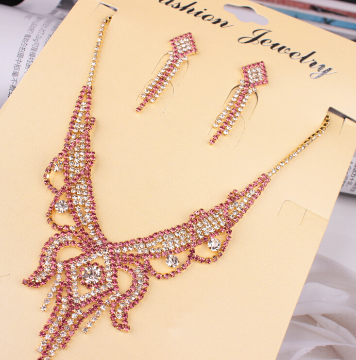 X526 low clearance sale, European and American exaggerated butterfly necklace, Earrings Set Bridal Jewelry — foto 5