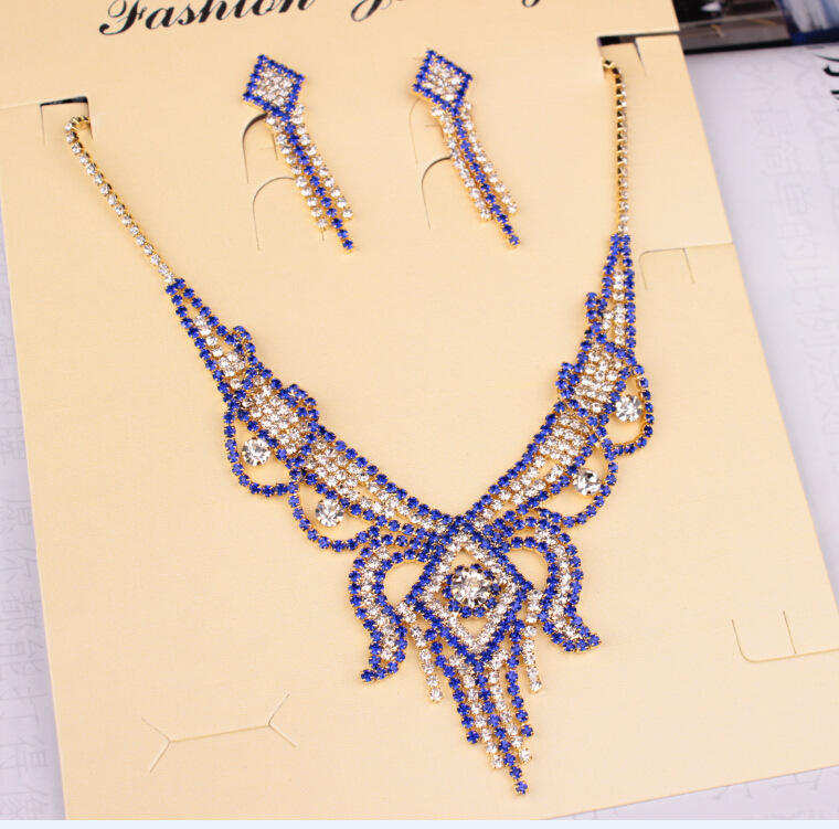 X526 low clearance sale, European and American exaggerated butterfly necklace, Earrings Set Bridal Jewelry — foto 2