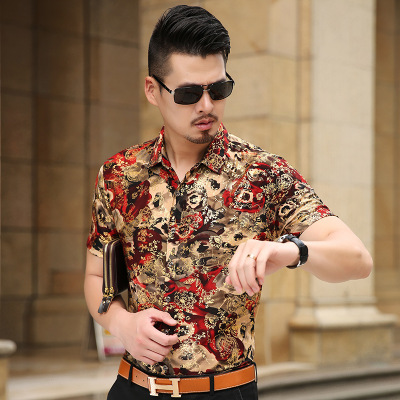 Bronze printed shirt
