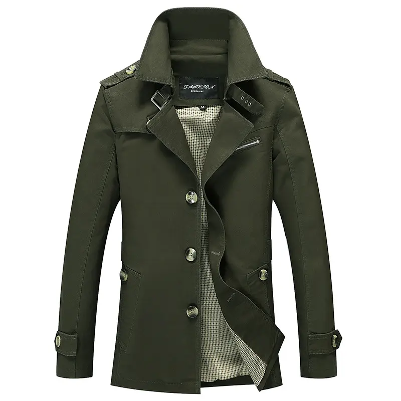 Spring Men's Washed Windbreaker Jacket Men Korean Fashion Clothing