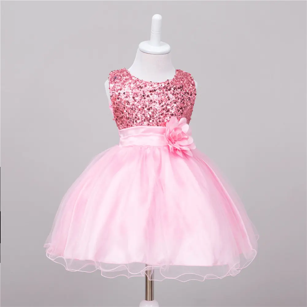 Baby Sequin Dress Flower Girl Wedding Princess