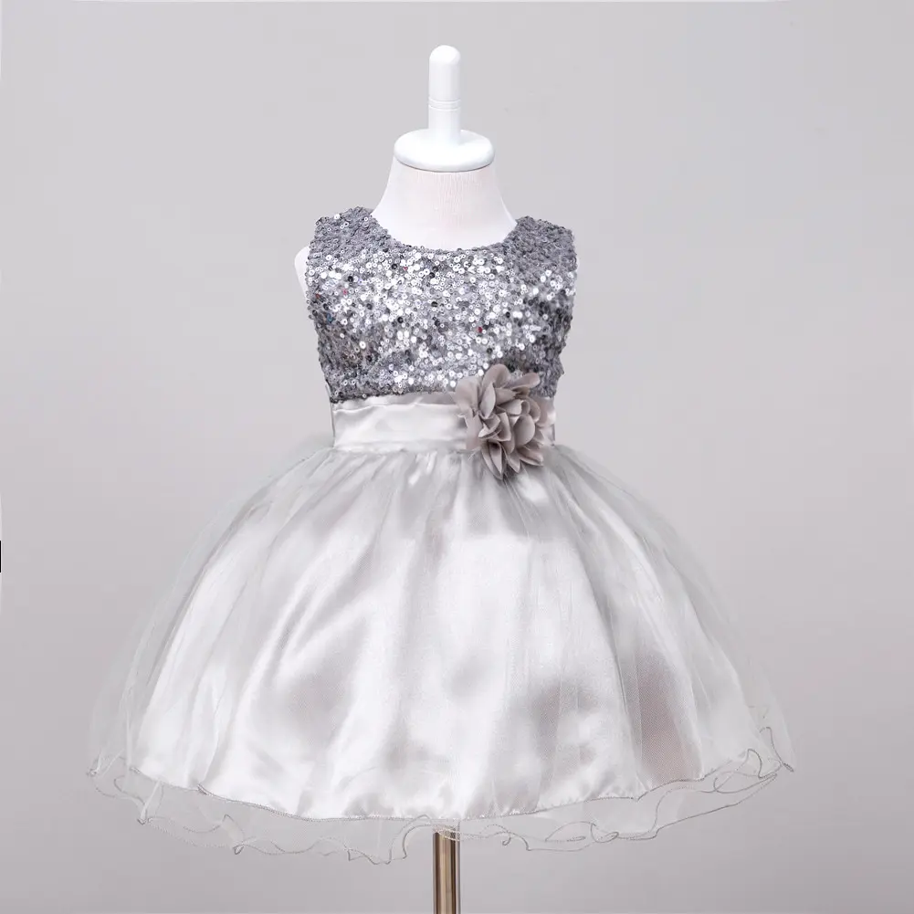 Baby Sequin Dress Flower Girl Wedding Princess
