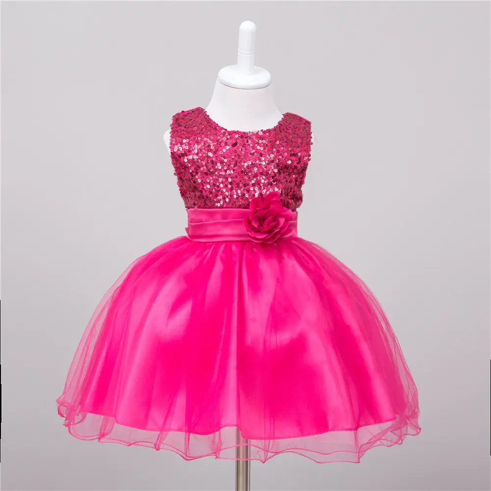 Baby Sequin Dress Flower Girl Wedding Princess