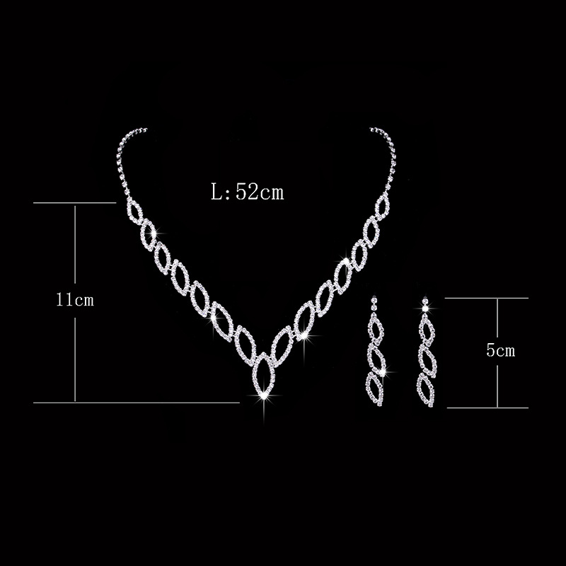 Wedding Photography Jewelry Classic Kiss Kiss EARRINGS NECKLACE BRIDAL Suit 451 Factory Direct Sales — foto 4
