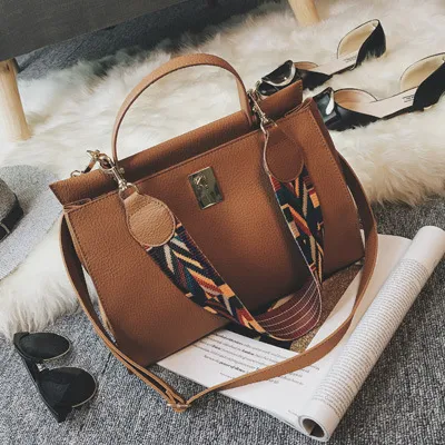 In The Spring Of New Handbag Korean Color Strap Shoulder Bag Handbag Shoulder Lock Casual Fashion Brown - Shop at LoveMi