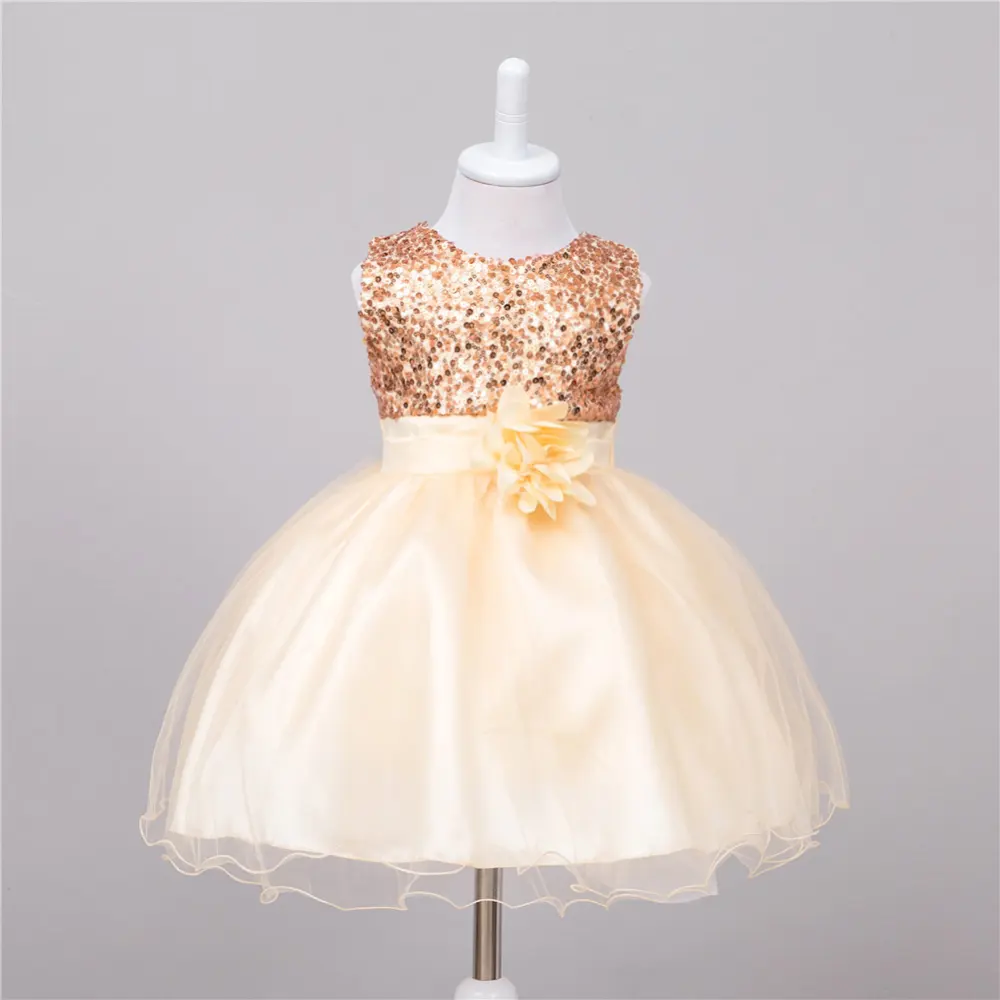 Baby Sequin Dress Flower Girl Wedding Princess