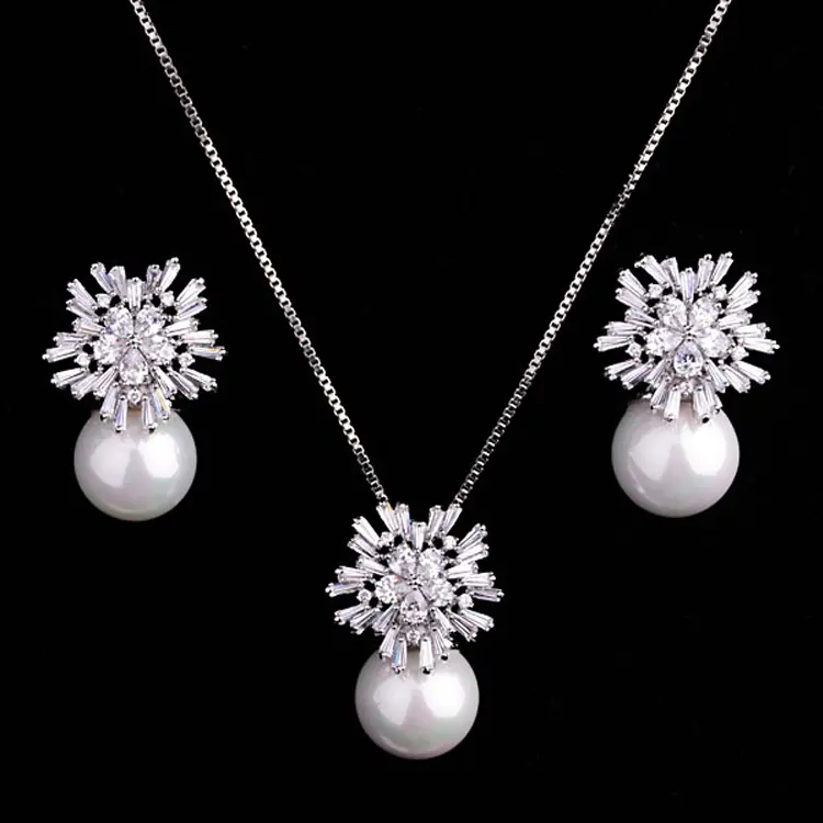 Korean Temperament Luxury High-grade Pearl Necklace Earrings Set