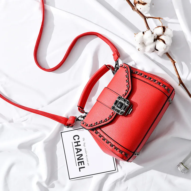 Chain shoulder bag - Red