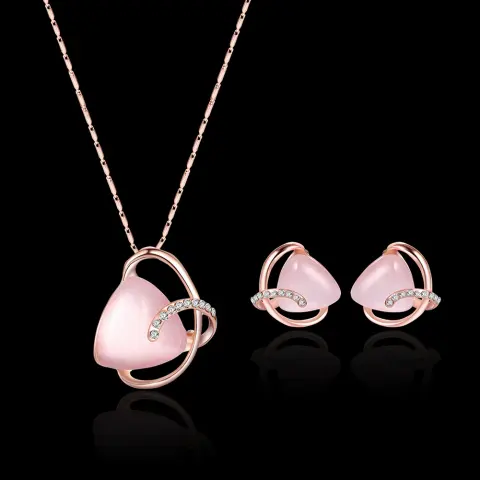 Necklace and Earrings Two Piece Set Bridal Party Jewelry