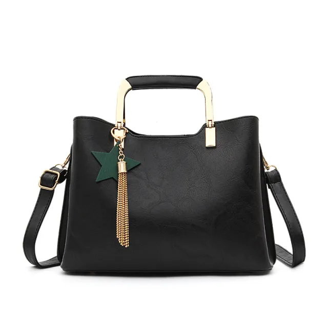 new handbag Korean Fashion Shoulder Bag Messenger Bag Handbag tassel PU package sales Black - Shop at LoveMi