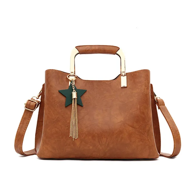 new handbag Korean Fashion Shoulder Bag Messenger Bag Handbag tassel PU package sales Brown - Shop at LoveMi