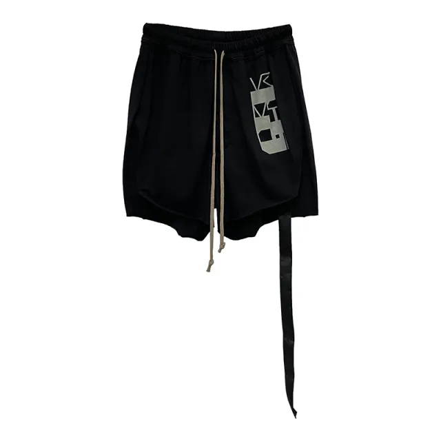 Double Line New Streamer Mid rise Cotton Shorts Black - Shop at LoveMi