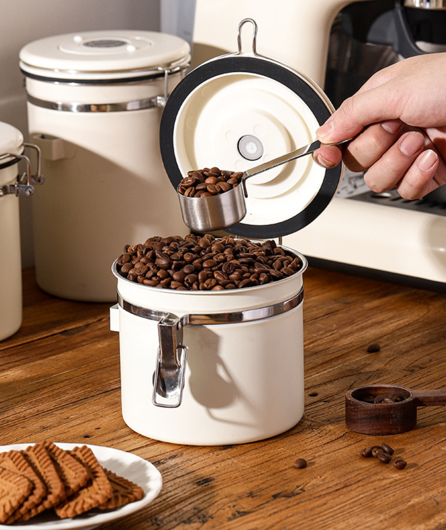 Nouvelle boîte à café en acier inoxydable 304 avec cuillère en acier – Image 2