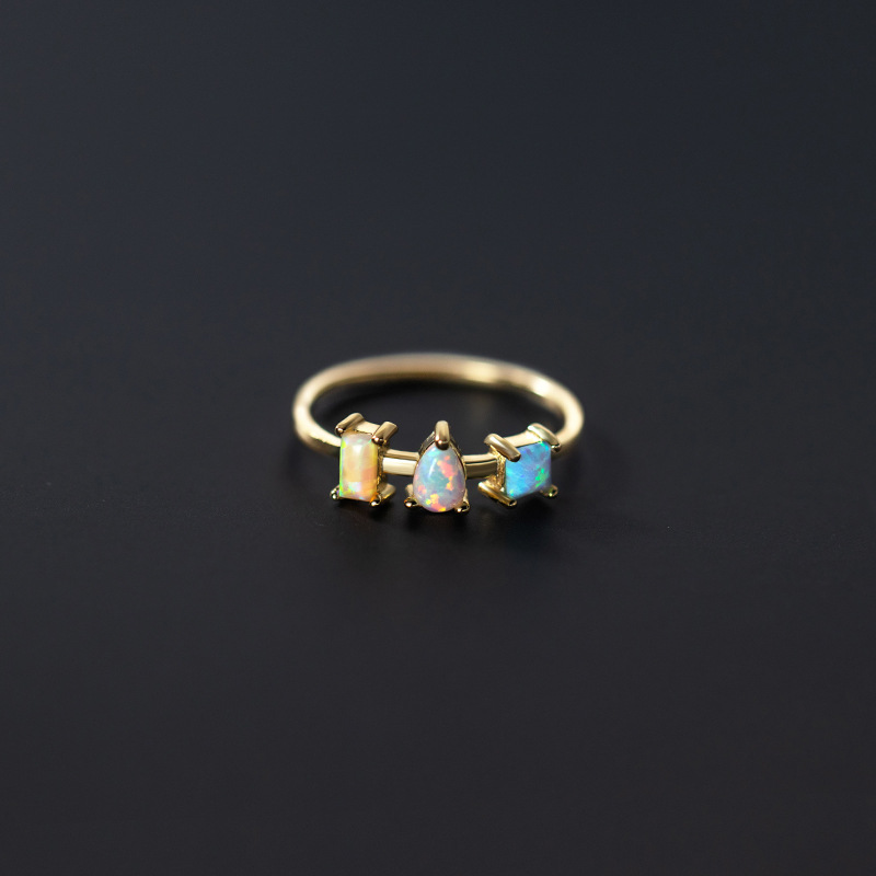 Silver Ring Simple Sweet Small Personality Color