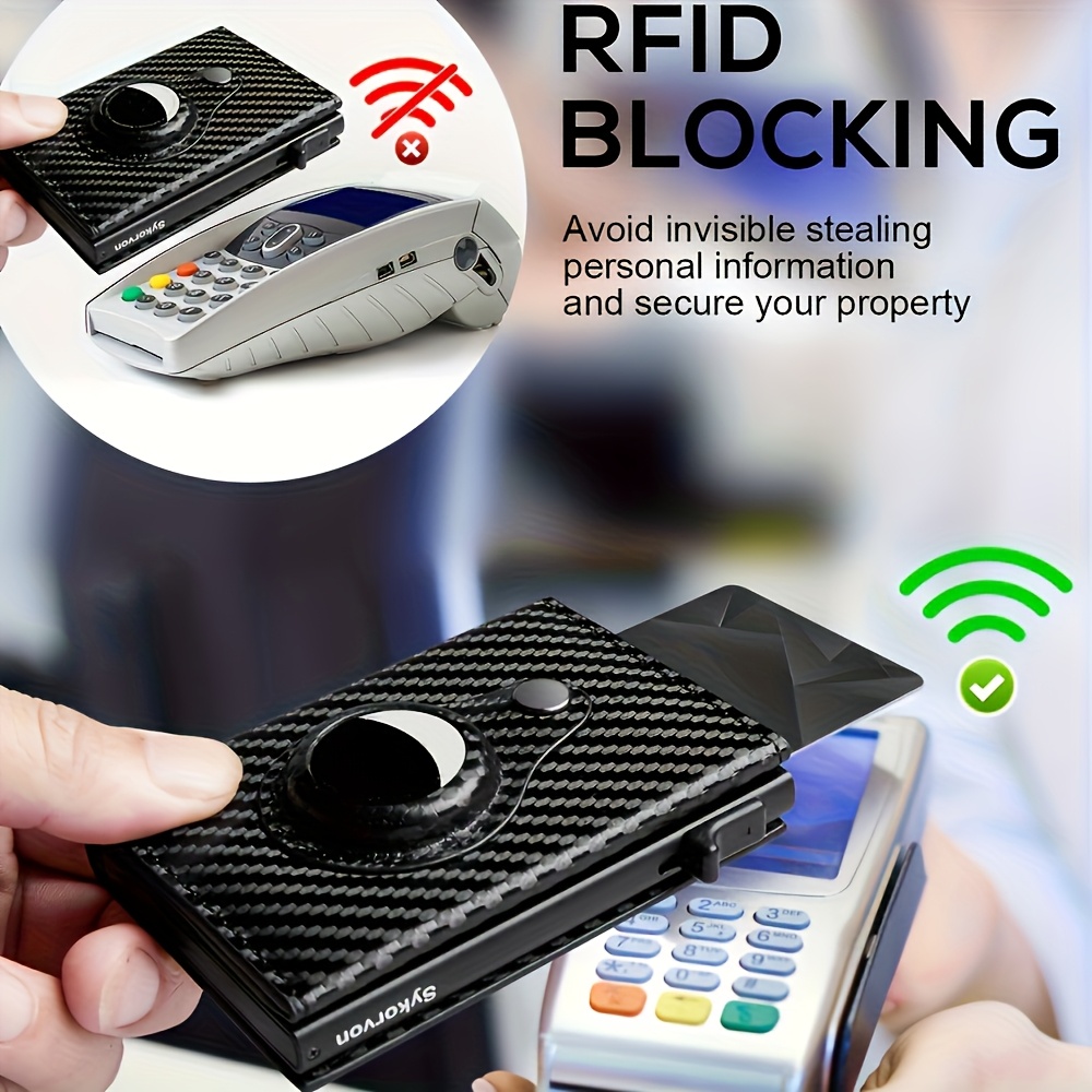 Airtag Men's Wallet Minimalist RFID Wallet With Airtag Stand Smart Pop-up Wallet With Wallet, Slim Card Holder Small Wallet — foto 9