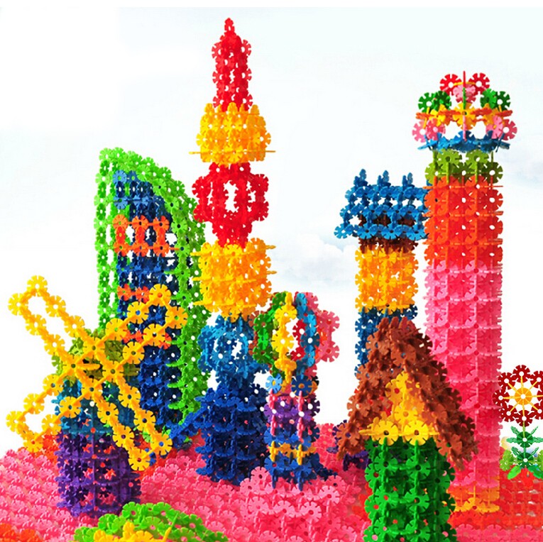 Plastic Plug Snowflake Toy Brick