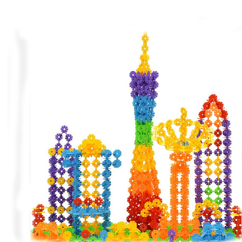 Plastic Plug Snowflake Toy Brick