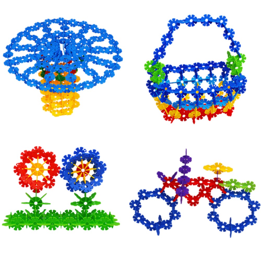 Plastic Plug Snowflake Toy Brick