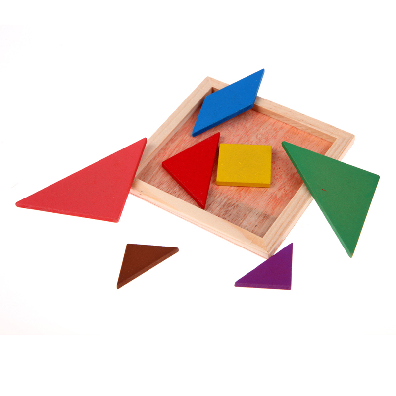 Colorful Wooden Seven-piece Puzzle Tangram