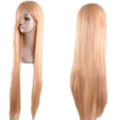 Anime wig, long straight hair - Light Gold - View 1