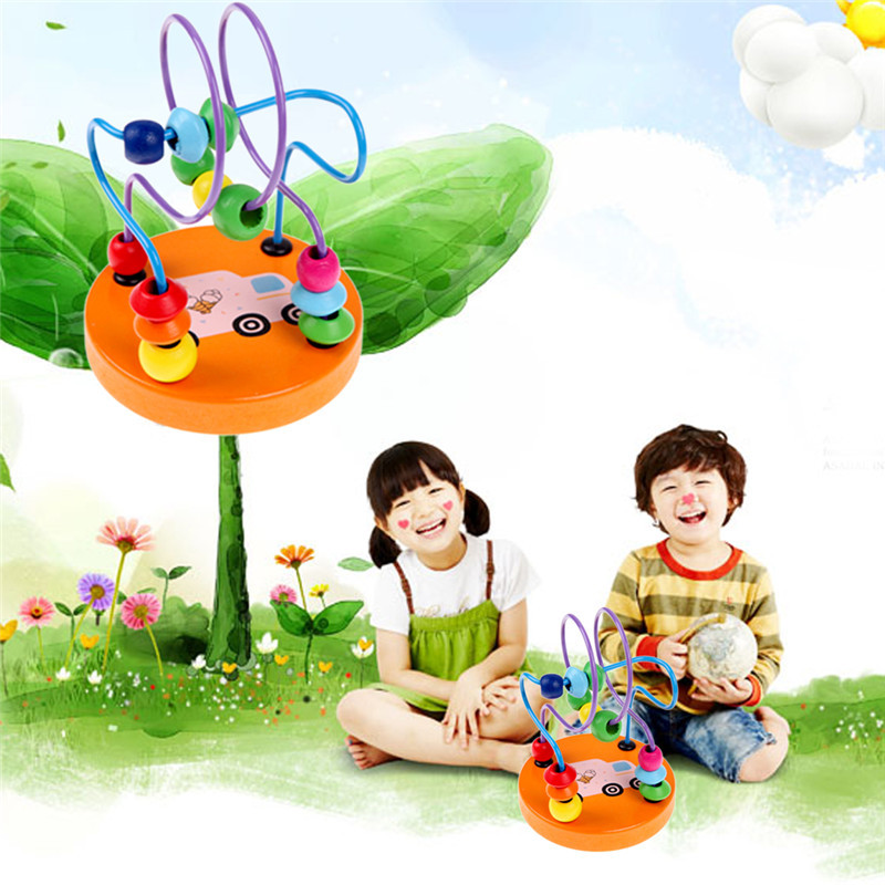 Wooden Early Education Round Bead Toy Brick